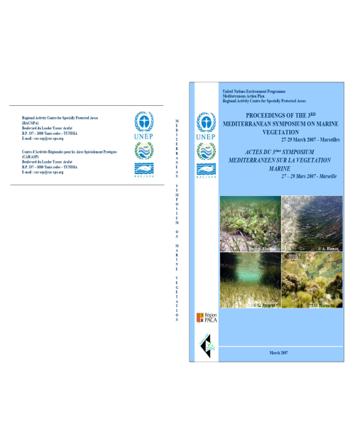 Actes du 3ème Symposium Méditerranéen sur la Végétation marine 
