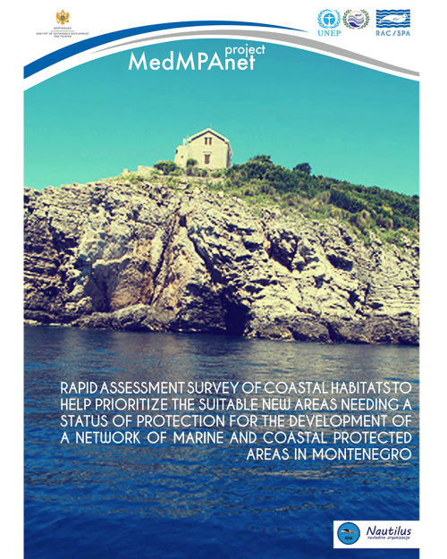 Rapid assessment survey of coastal habitats to help prioritize the suitable new areas needing a status of protection for the development of a network of marine and coastal protected areas in Montenegro